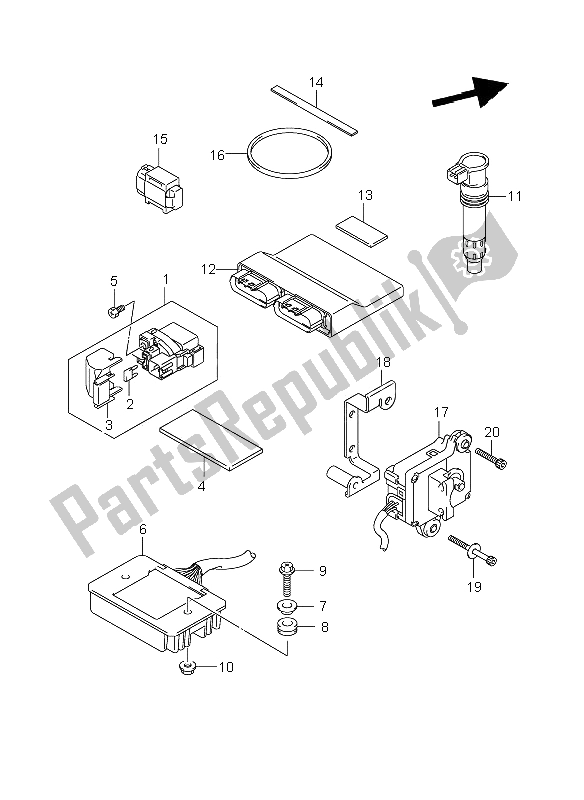 All parts for the Electrical of the Suzuki GSX R 1000 2006