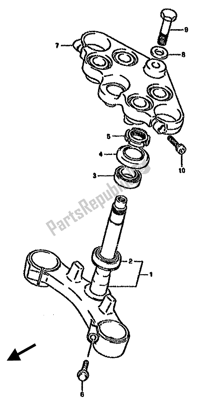 Todas las partes para Vástago De Dirección de Suzuki GSX 750F 1992