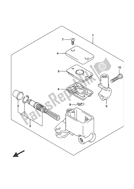 Tutte le parti per il Pompa Freno Anteriore del Suzuki UH 125A Burgman 2016