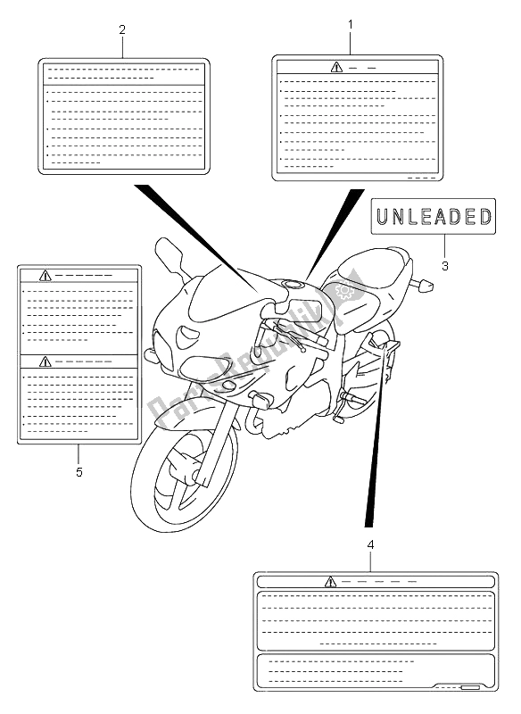 Alle onderdelen voor de Etiket van de Suzuki SV 650 NS 2001