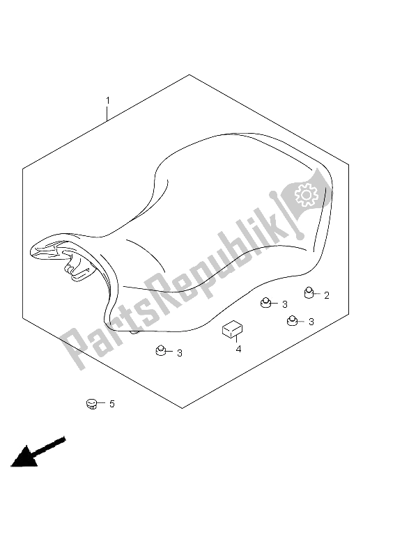 Tutte le parti per il Sedile (lt-a750x P24) del Suzuki LT A 750 XZ Kingquad AXI 4X4 2012