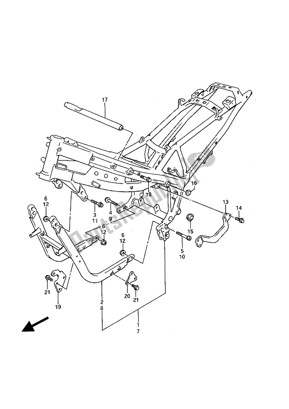 Todas las partes para Marco de Suzuki GSX 1100F 1994