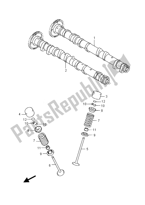 Todas las partes para Eje De Levas Y Válvula de Suzuki GSX R 600 2014