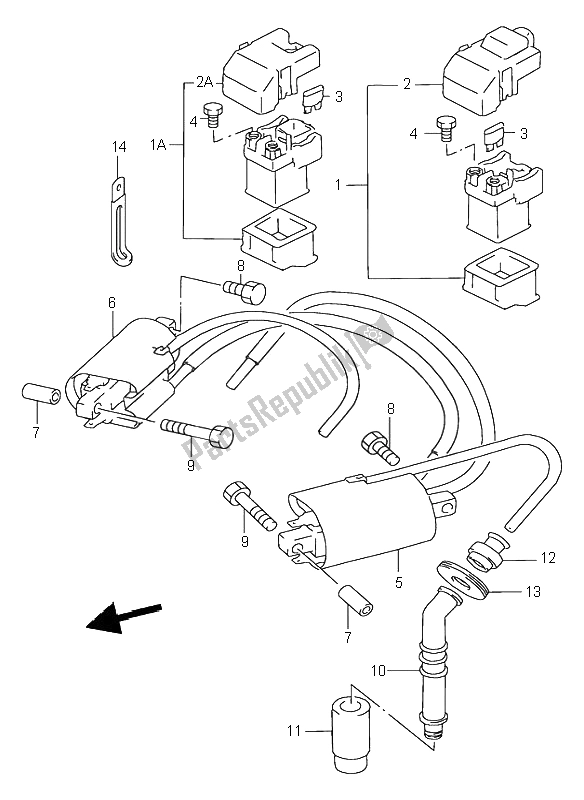 All parts for the Electrical of the Suzuki RF 900R 1995