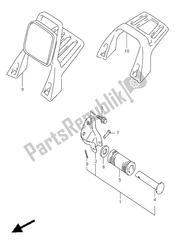 Todas las partes para Soporte De Agarre Y Portador de Suzuki VX 800 1996