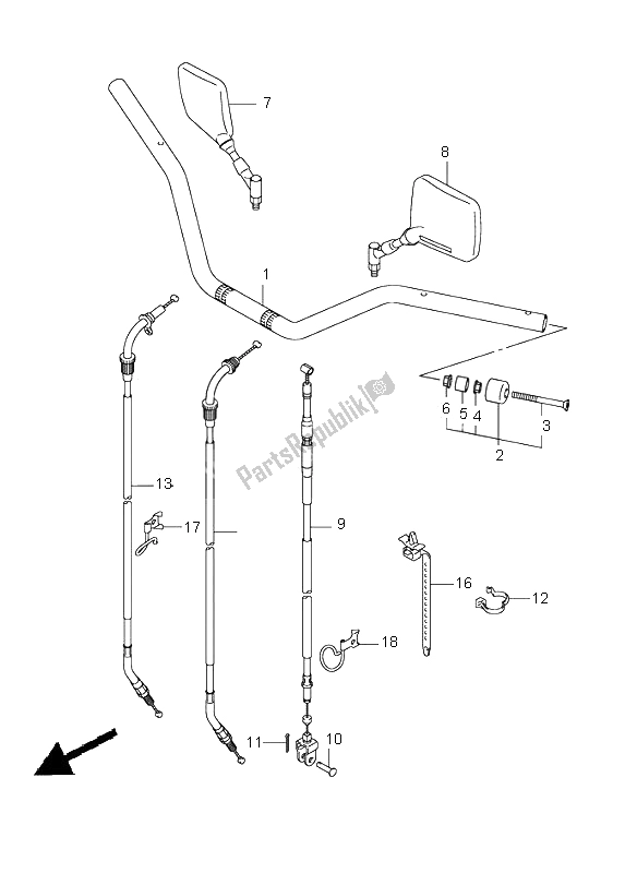 All parts for the Handlebar of the Suzuki RV 125 Vanvan 2006