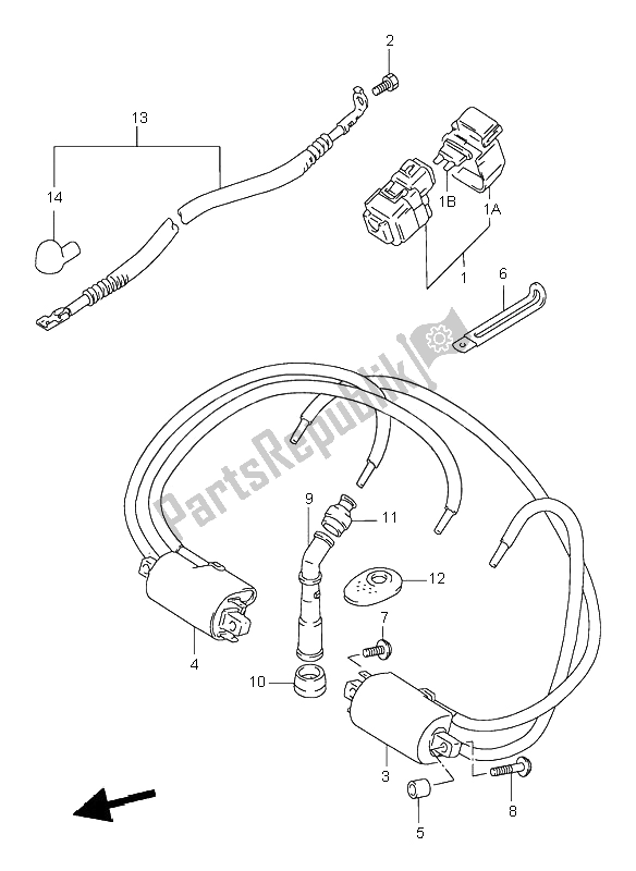 All parts for the Electrical of the Suzuki GSF 600N Bandit 1996
