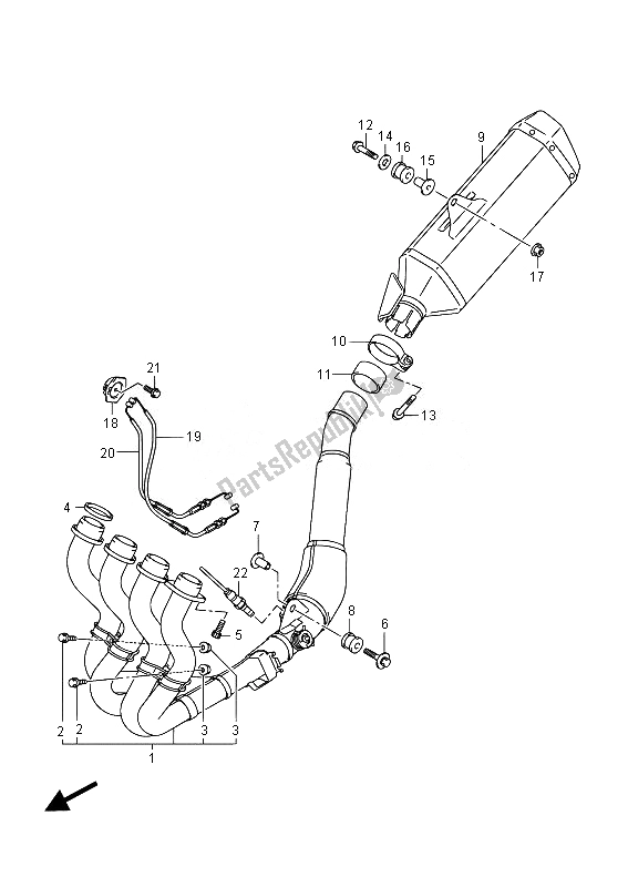 Toutes les pièces pour le Silencieux (gsx-r1000zuf) du Suzuki GSX R 1000Z 2014