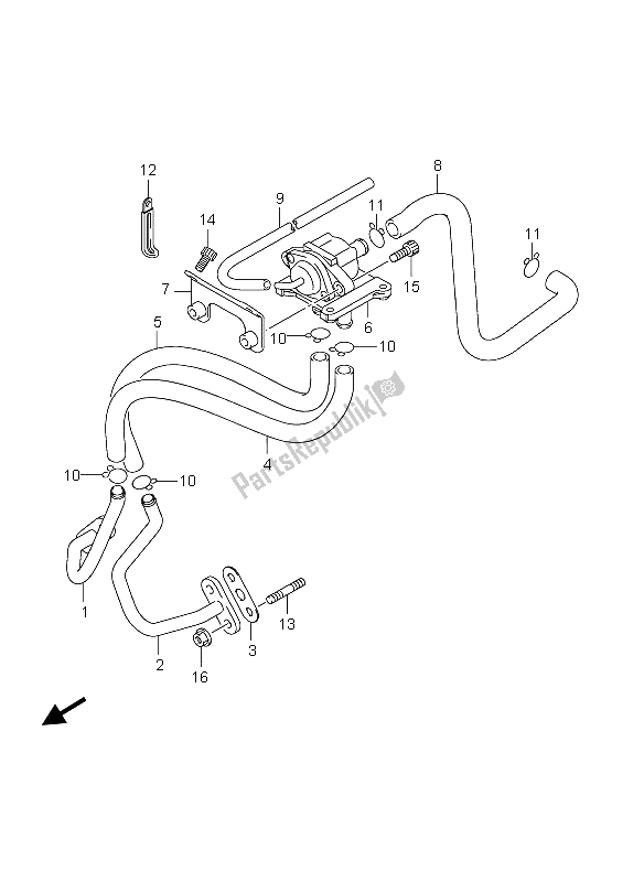 Wszystkie części do 2. Powietrze (p2-p19-p54) Suzuki GS 500 EF 2005