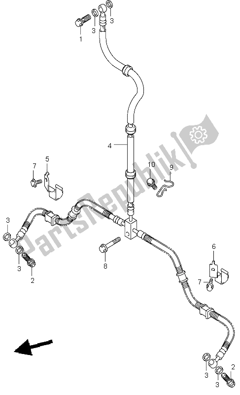 All parts for the Front Brake Hose of the Suzuki LT F 250 Ozark 2003