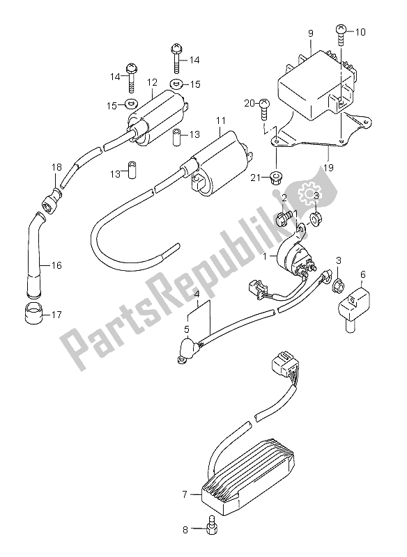 Tutte le parti per il Elettrico del Suzuki VS 800 Intruder 2005
