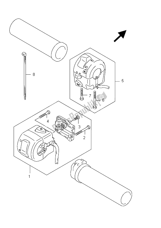 Todas las partes para Interruptor De La Manija de Suzuki C 800 VL Intruder 2012