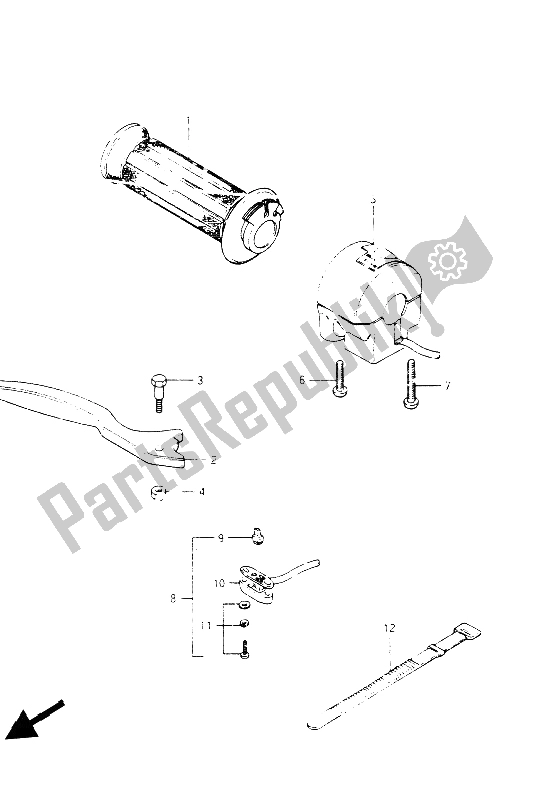 Wszystkie części do Prze?? Cznik Prawego Uchwytu Suzuki GSX 400 ES 1985