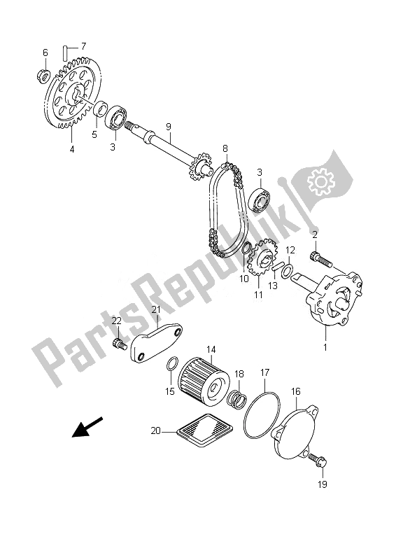 Tutte le parti per il Pompa Dell'olio del Suzuki Burgman AN 400 AZA 2010