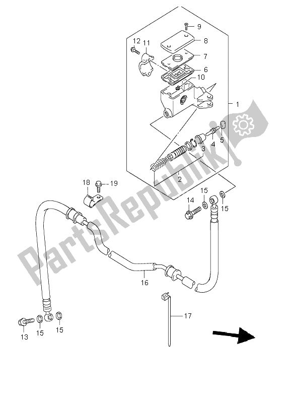 Todas las partes para Cilindro Maestro Del Embrague (gsf1200s) de Suzuki GSF 1200 NS Bandit 2001