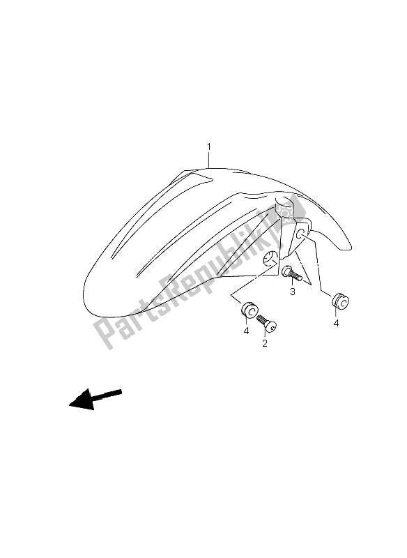 Tutte le parti per il Parafango Anteriore (gsr600-u) del Suzuki GSR 600A 2007