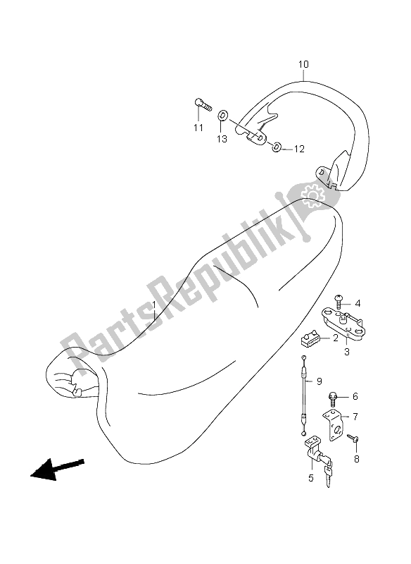 Toutes les pièces pour le Siège du Suzuki GSX 600F 2003