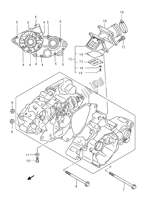 Todas as partes de Bloco Do Motor do Suzuki RM 85 SW LW 2014