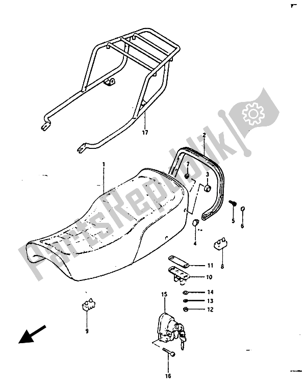 Tutte le parti per il Posto A Sedere del Suzuki GS 850G 1986