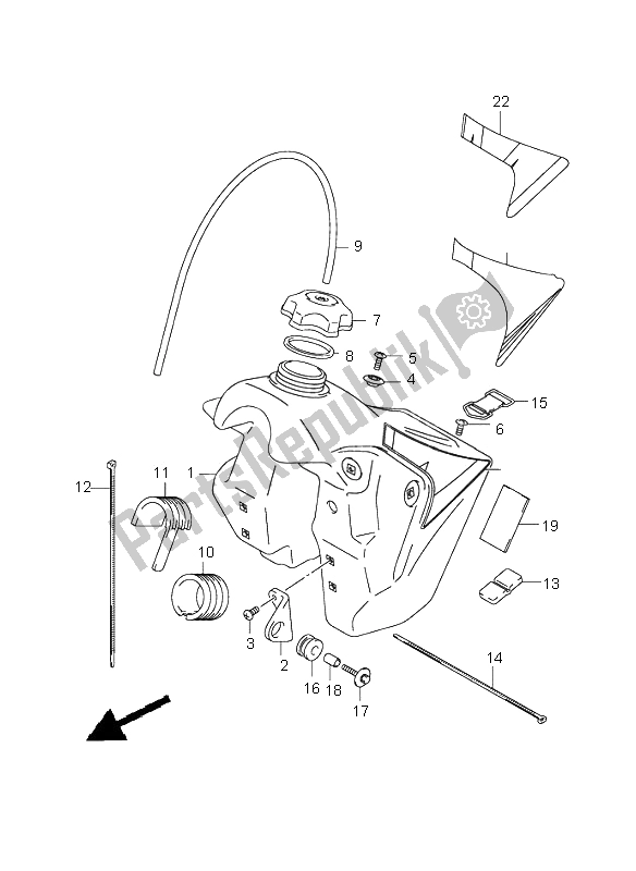 Tutte le parti per il Serbatoio Di Carburante del Suzuki RM 125 2006