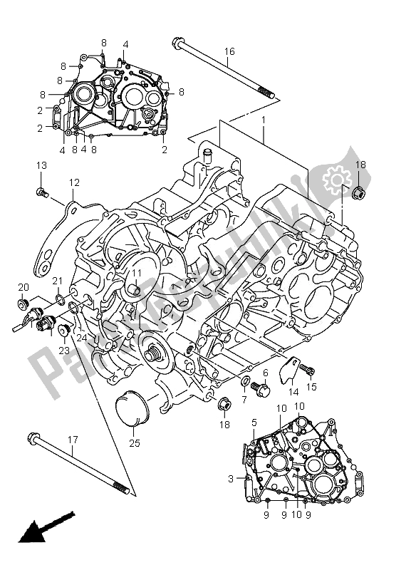 Tutte le parti per il Carter del Suzuki LT A 400 Kingquad 4X2 2010