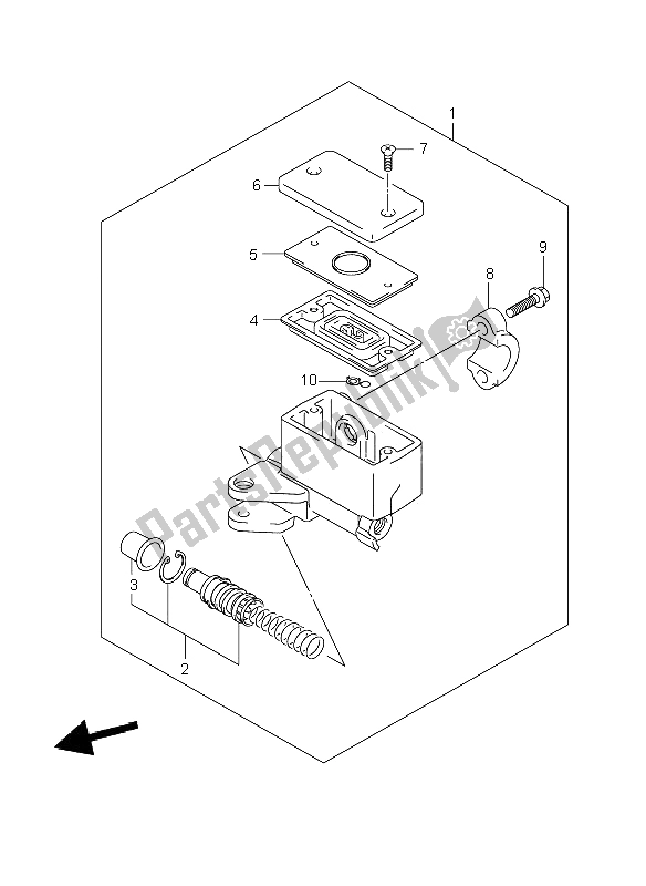 Toutes les pièces pour le Maître-cylindre Avant (gsf1250s-sa) du Suzuki GSF 1250 Nsnasa Bandit 2008