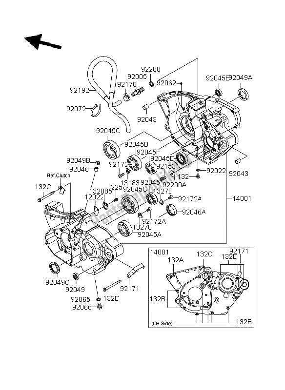 All parts for the Crankcase of the Suzuki RM Z 250 2006