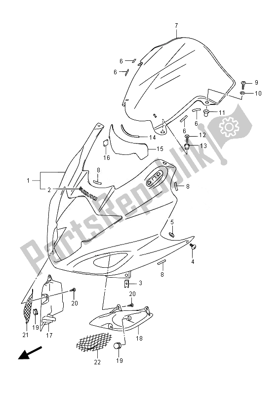 Toutes les pièces pour le Corps De Capotage du Suzuki GSX 1250 FA 2014