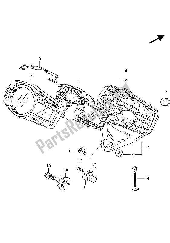 Tutte le parti per il Tachimetro (gsx-r750uf) del Suzuki GSX R 750 2015