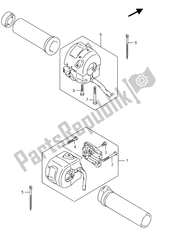 Todas las partes para Interruptor De Manija (vzr1800bz E19) de Suzuki VZR 1800 BZ M Intruder 2015