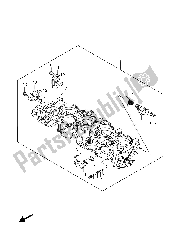 Wszystkie części do Korpus Przepustnicy (gsx-r600) Suzuki GSX R 600 2014