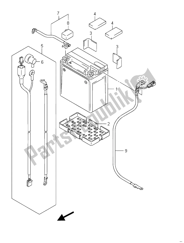 All parts for the Battery of the Suzuki VZR 1800 NZR M Intruder 2011