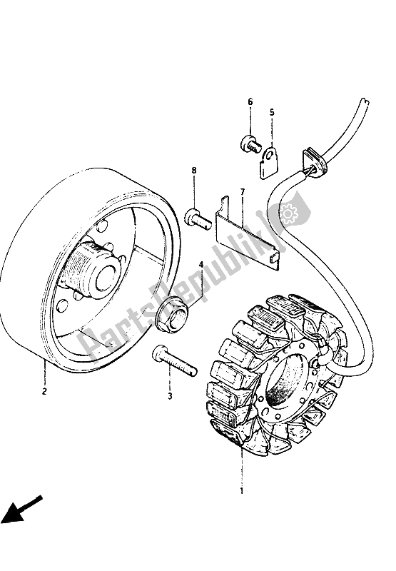 Wszystkie części do Generator Suzuki GS 1100G 1986