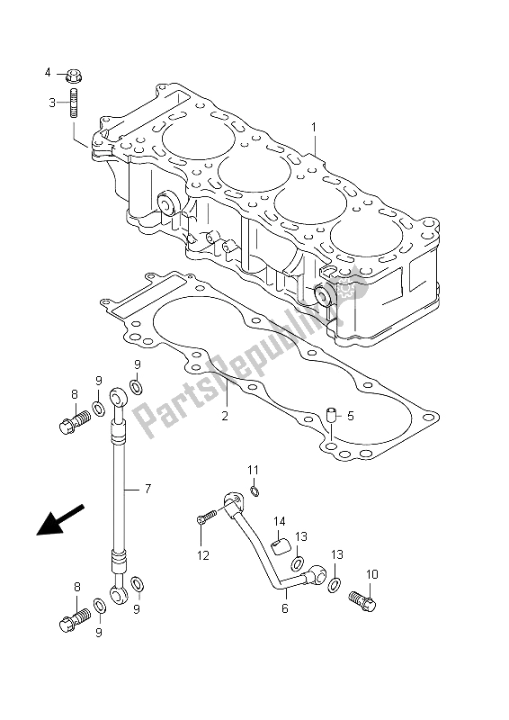 Wszystkie części do Cylinder Suzuki GSX 1300R Hayabusa 2012