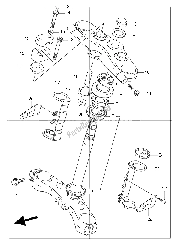 Todas las partes para Vástago De Dirección (gsf1200) de Suzuki GSF 1200 NS Bandit 2001