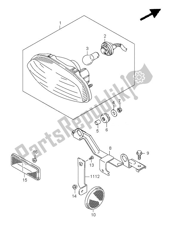 Wszystkie części do Lampa Tylna Zespolona (p28) Suzuki LT A 750 XPZ Kingquad AXI 4X4 2010