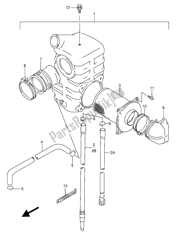 Todas las partes para Filtro De Aire (trasero) de Suzuki VX 800U 1992