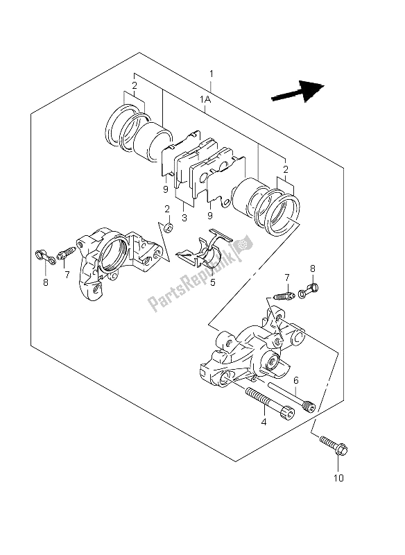 Todas las partes para Pinza Trasera de Suzuki GSX R 1000 2002