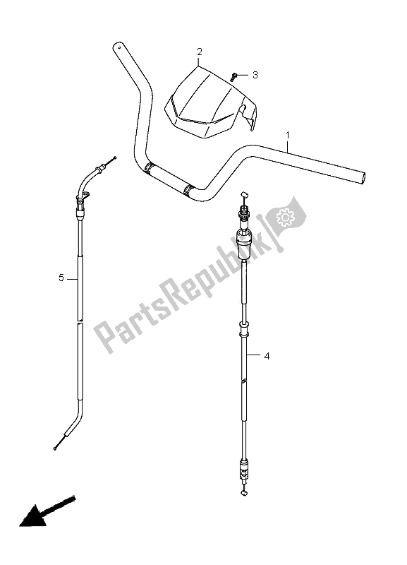 Tutte le parti per il Manubrio del Suzuki LT A 400 Kingquad 4X2 2010