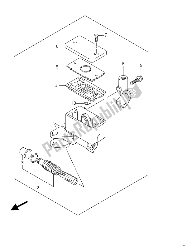 All parts for the Front Master Cylinder (gsf650) of the Suzuki GSF 650 Sasa Bandit 2011