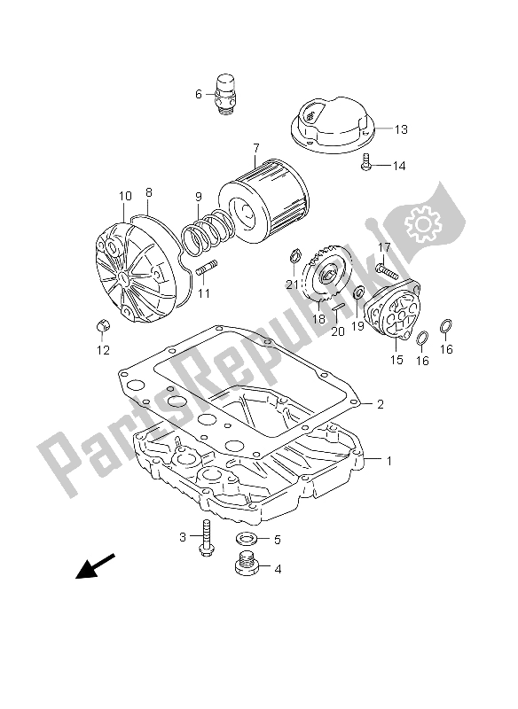 Alle onderdelen voor de Oliefilter & Oliepomp van de Suzuki GS 500 EF 2004