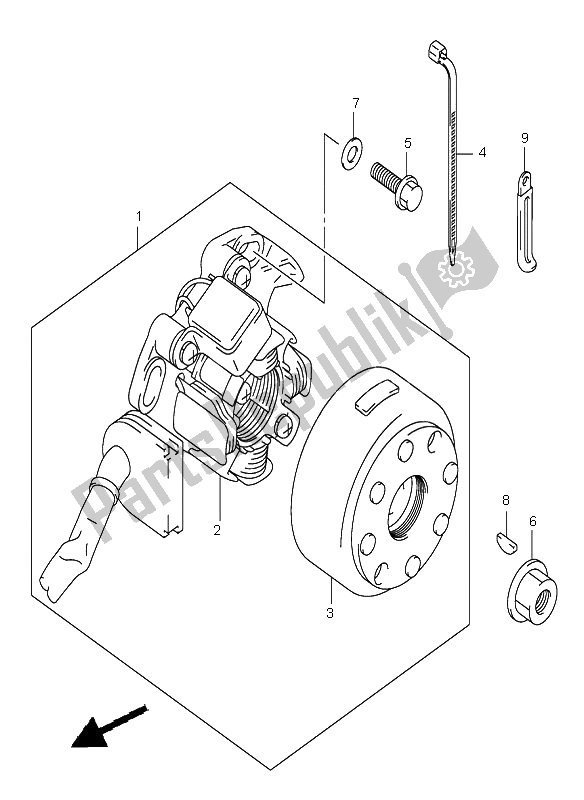 Todas las partes para Magneto de Suzuki RM 250 2005