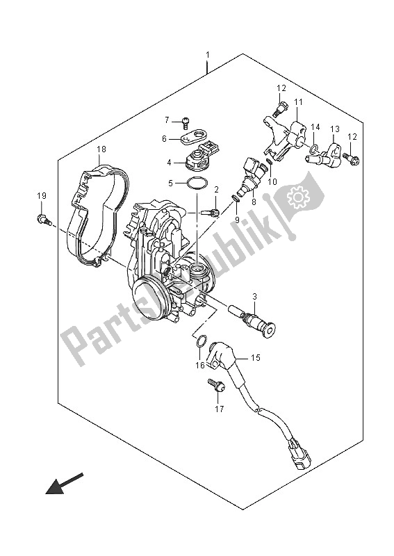 Todas las partes para Cuerpo Del Acelerador de Suzuki RM Z 250 2016