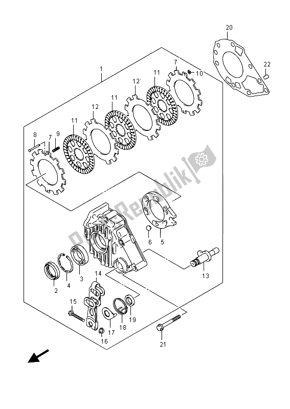 Todas las partes para Freno Trasero de Suzuki LT A 500 XPZ Kingquad AXI 4X4 2015