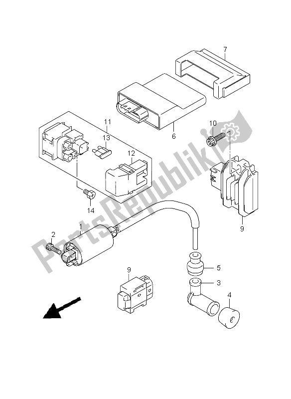 All parts for the Electrical of the Suzuki RV 125 Vanvan 2008