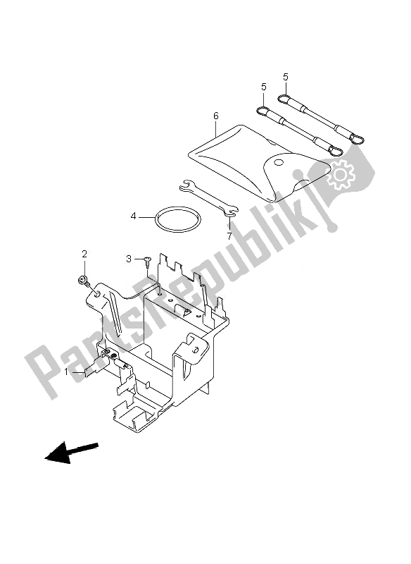 Alle onderdelen voor de Batterijhouder van de Suzuki DL 650A V Strom 2007