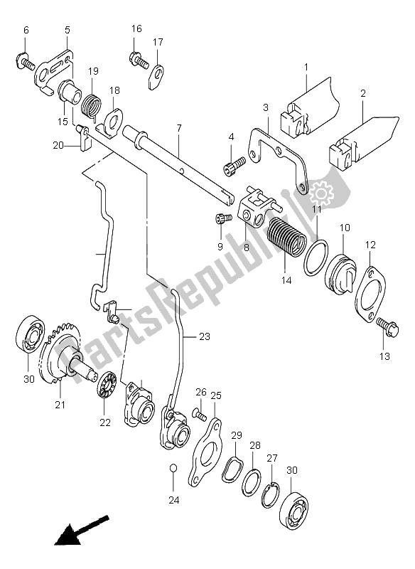 Wszystkie części do Zawór Wydechowy Suzuki RM 125 2002