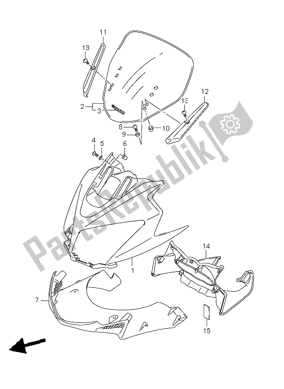 All parts for the Cowling Body of the Suzuki DL 1000 V Strom 2007
