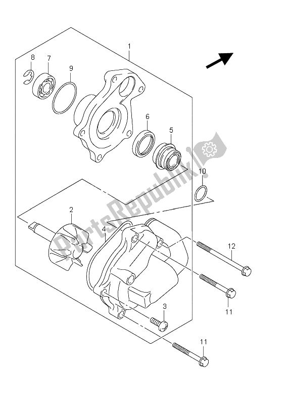 Todas las partes para Bomba De Agua de Suzuki UH 125 Burgman 2008