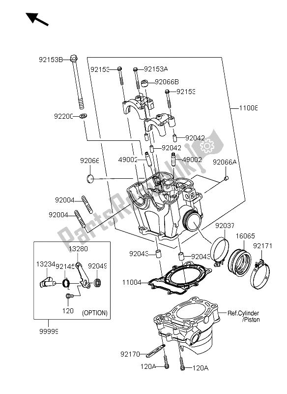 Wszystkie części do G? Owica Cylindra Suzuki RM Z 250 2004